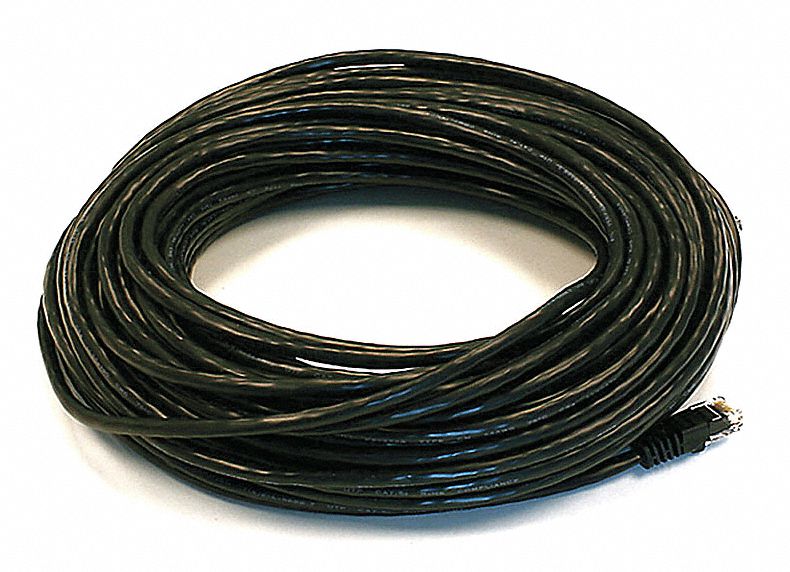M3395 Patch Cord Cat 5e Booted Black 75 ft.
