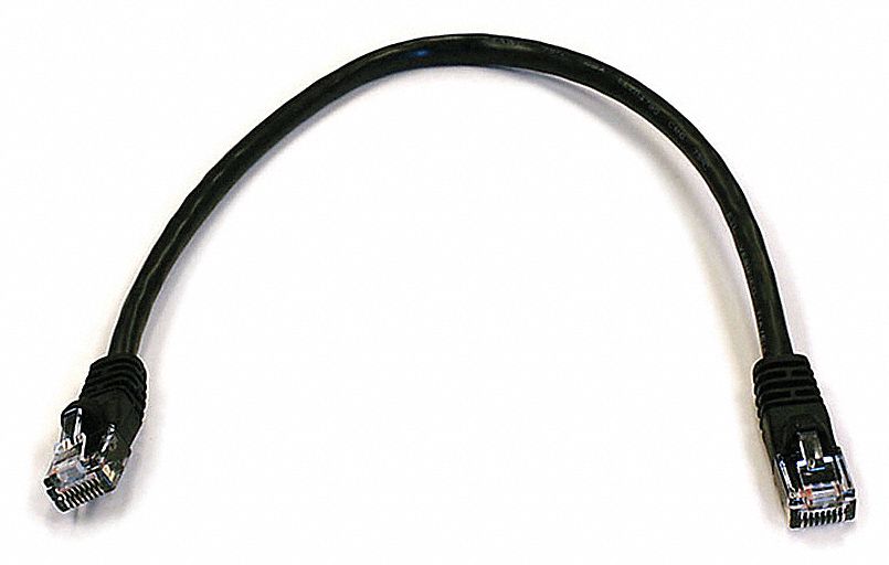 M3396 Patch Cord Cat 6 Booted Black 1.0 ft.