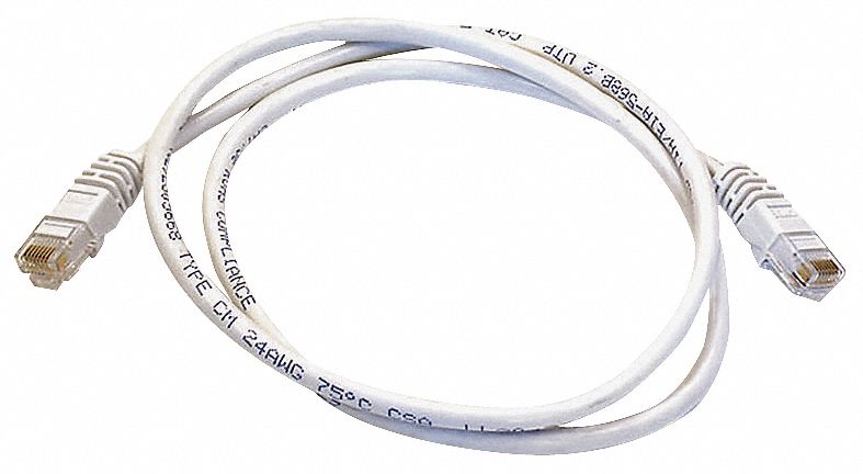 M3396 Patch Cord Cat 6 Booted White 3.0 ft.