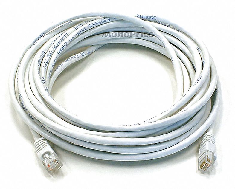M3396 Patch Cord Cat 6 Booted White 20 ft.