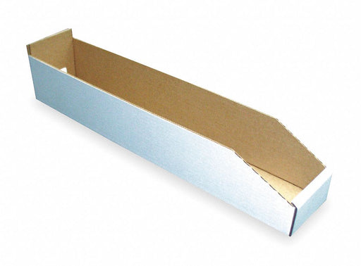Corr Shelf Bin White Cardboard 4 3/4 in