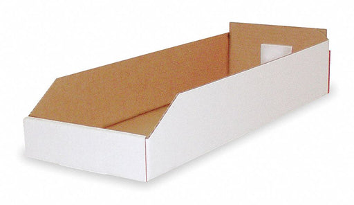 Corr Shelf Bin White Cardboard 4 3/4 in