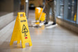Floor Safety Sign Yellow HDPE 25 in H