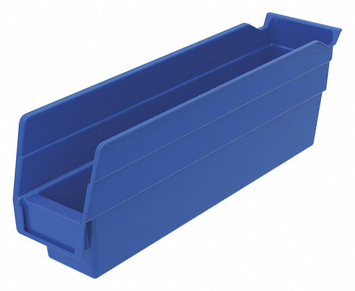 Shelf Bin Blue Indstr Grd Poly 4 in