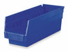 F8466 Shelf Bin Blue Indstr Grd Poly 4 in