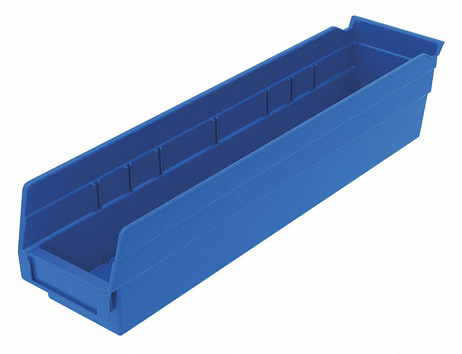F8462 Shelf Bin Blue Indstr Grd Poly 4 in