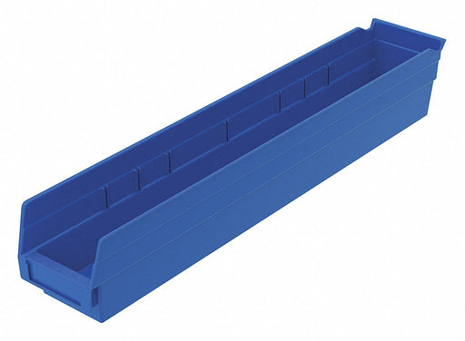 F8872 ShelfBin 23.625inL 4.125inW Plastic