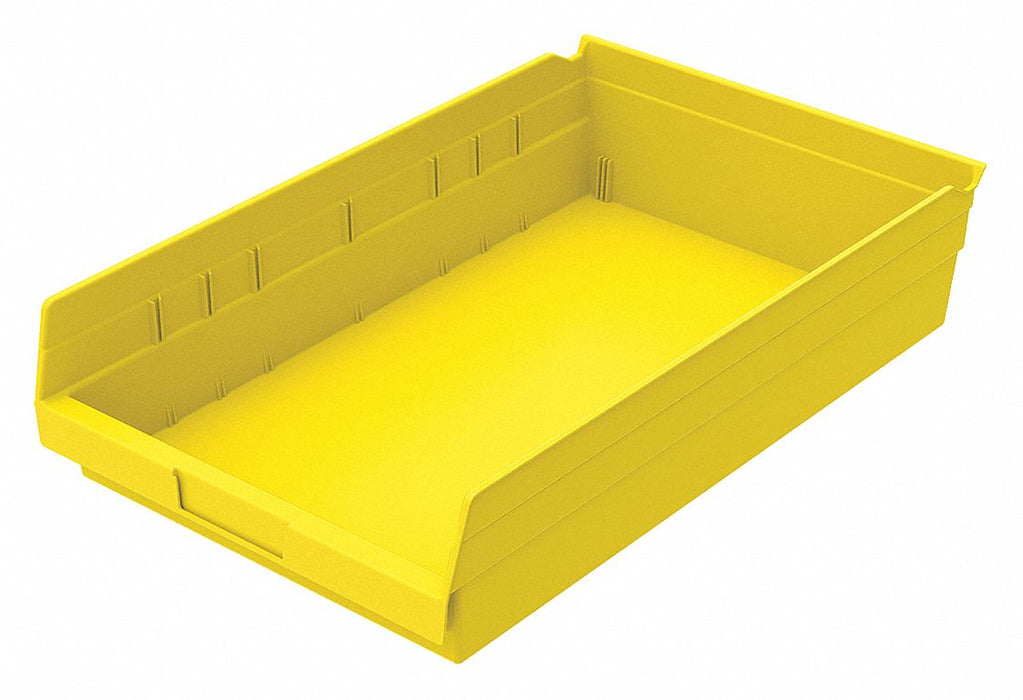 Shelf Bin Yellow Indstr Grd Poly 4 in