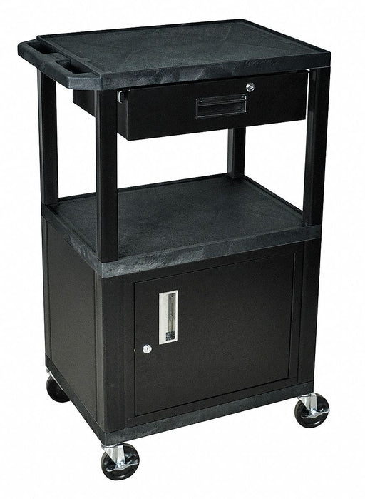 Audio-Visual Cart 200 lb Black 24 in L