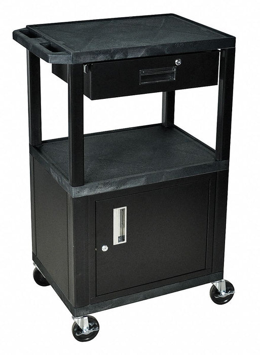 Audio-Visual Cart 200 lb Black 24 in L