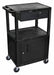 Audio-Visual Cart 200 lb Black 24 in L