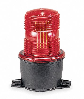 Low Profile Warning Light LED Red 120VAC