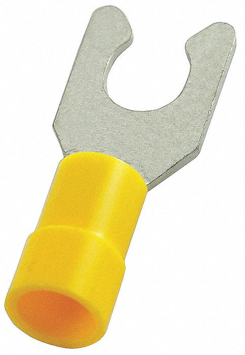FT 12to10AWG Vinyl Yellow Stud#8 PK50