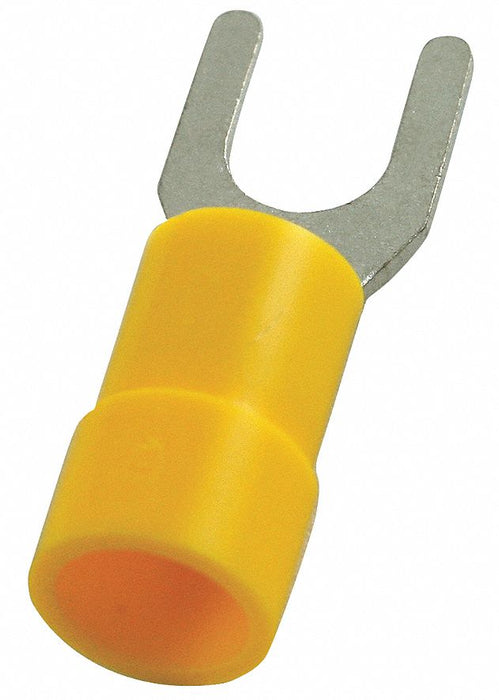 FT 12to10AWG Vinyl Yellow Stud#8 PK50