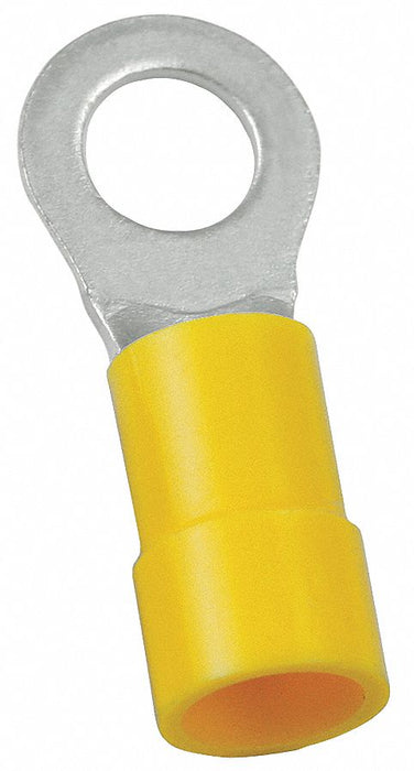 RT 12to10AWG Vinyl Yellow Stud#6 PK50