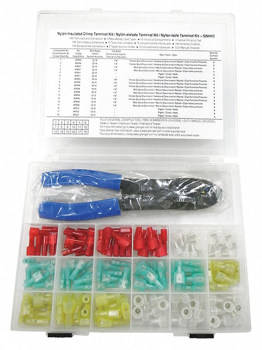 WireTerminalKits Nylon 10to22AWG PK144