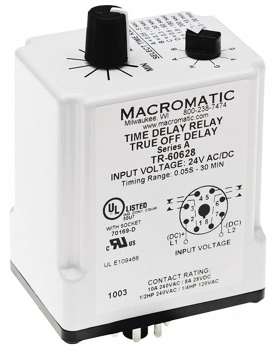 H7840 SinFunTimeDelayRelay 24VAC/DC 8Pins