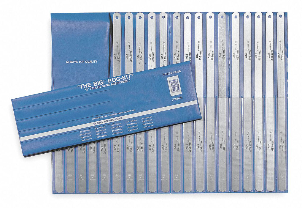 Feeler Gauge Set Dimension Type /Metric