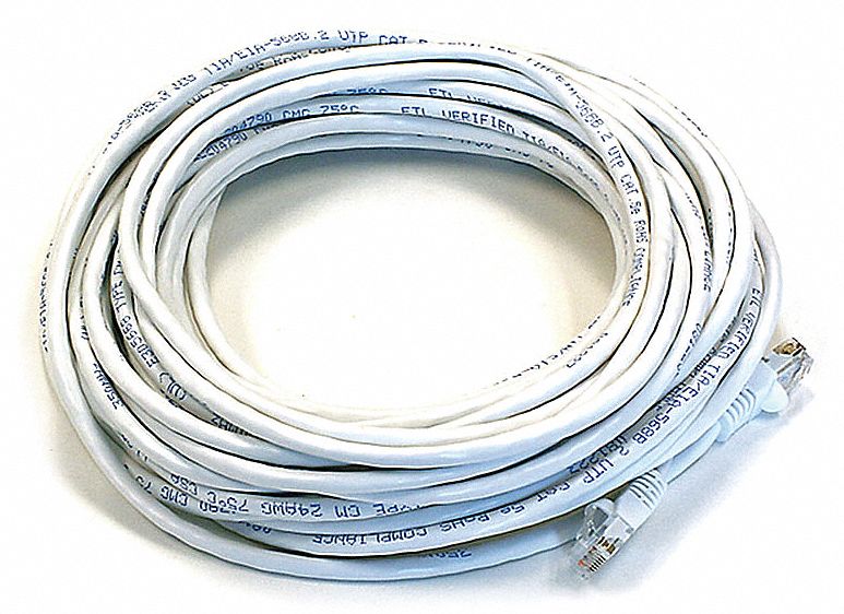 M3396 Patch Cord Cat 6 Booted White 50 ft.