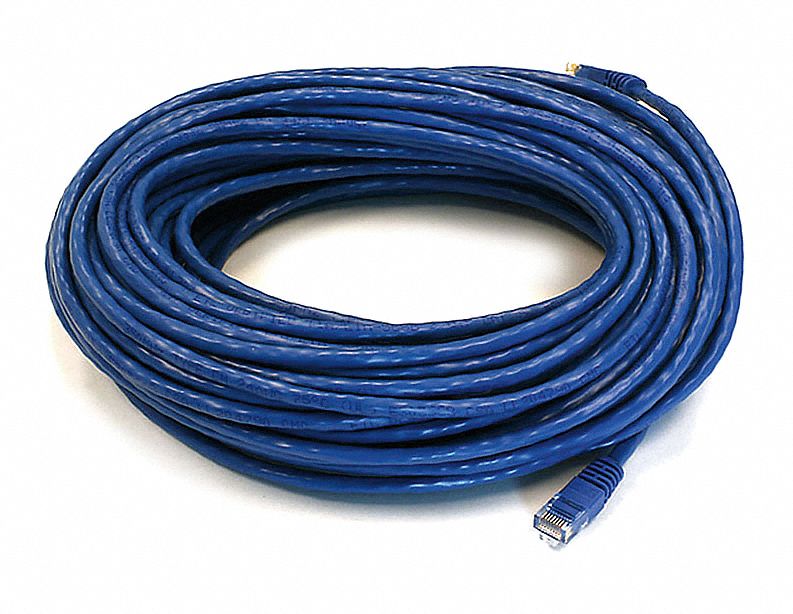 M3396 Patch Cord Cat 6 Booted Blue 75 ft.