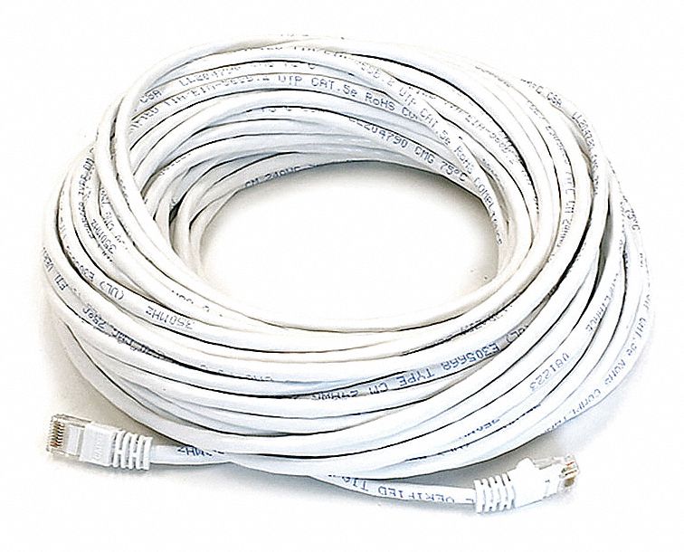 M3396 Patch Cord Cat 6 Booted White 75 ft.