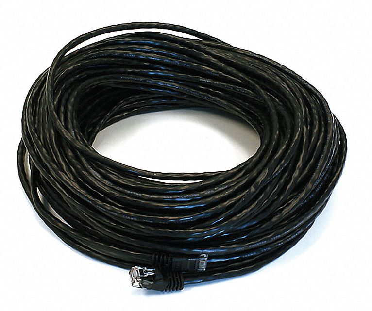 M3396 Patch Cord Cat 6 Booted Black 100 ft.