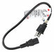 Power Cord 2 ft Black 16 AWG