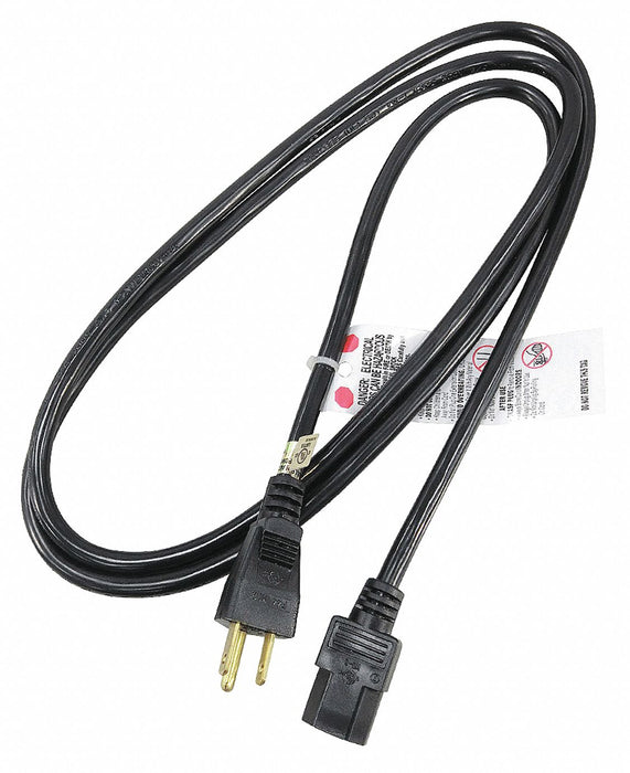 Power Cord 6 ft Black 18 AWG