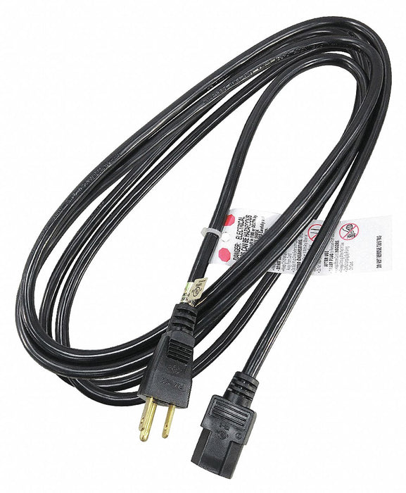 Power Cord 5-15P SJT 10 ft Blk 15A 14/3