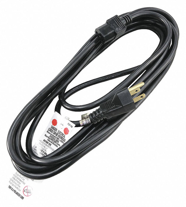 Power Cord 5-15P SJT 15 ft Blk 15A 14/3