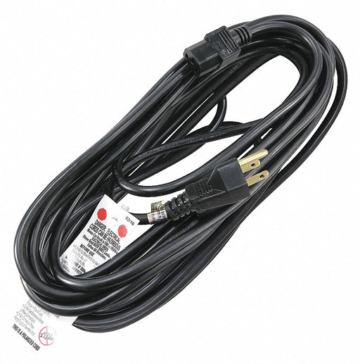 Power Cord 25 ft Black 14 AWG