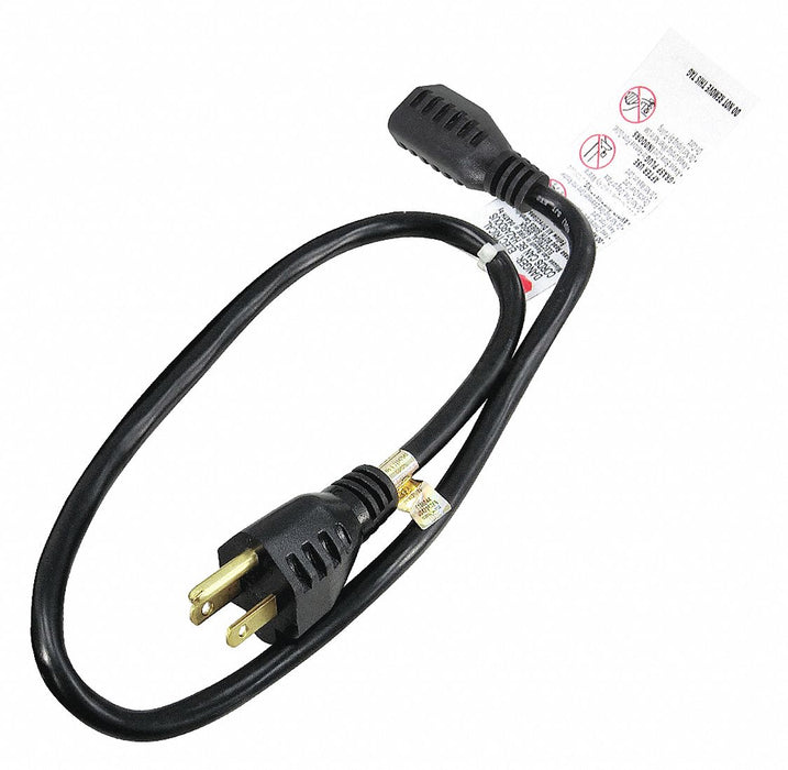 ExtensionCord 2ft Black 16AWG Round