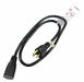 ExtensionCord 3ft Black 16AWG Round