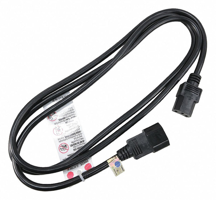 Powr Cord IEC C14 SJT 6 ft Blk 10A 18/3