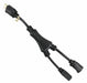 WyeSplitterPowerCord 1-1/4ft Black 14AWG