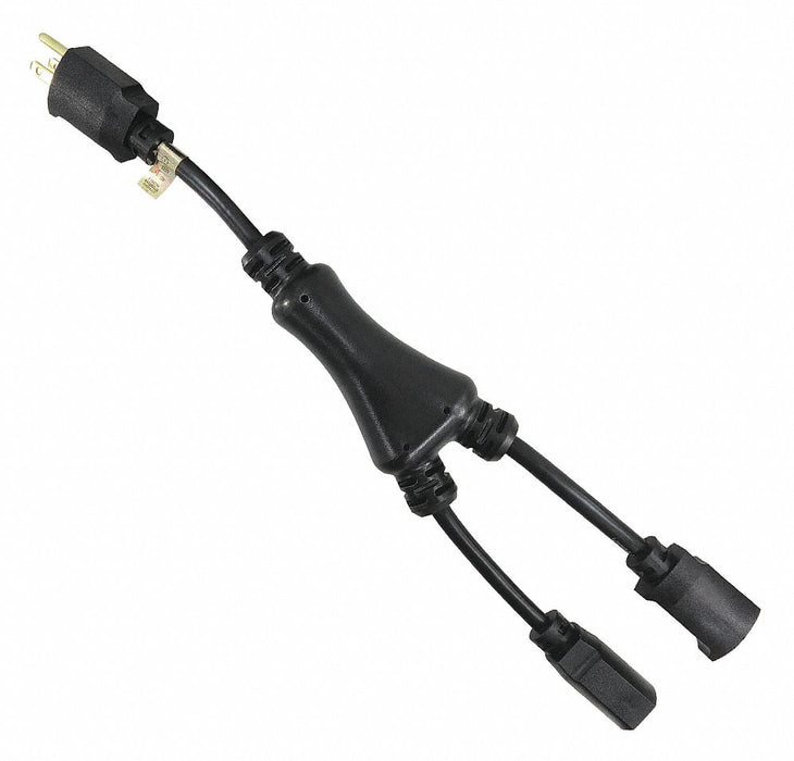 Splitter Powr Cord 5-15P SJT 1.2 ft 15A