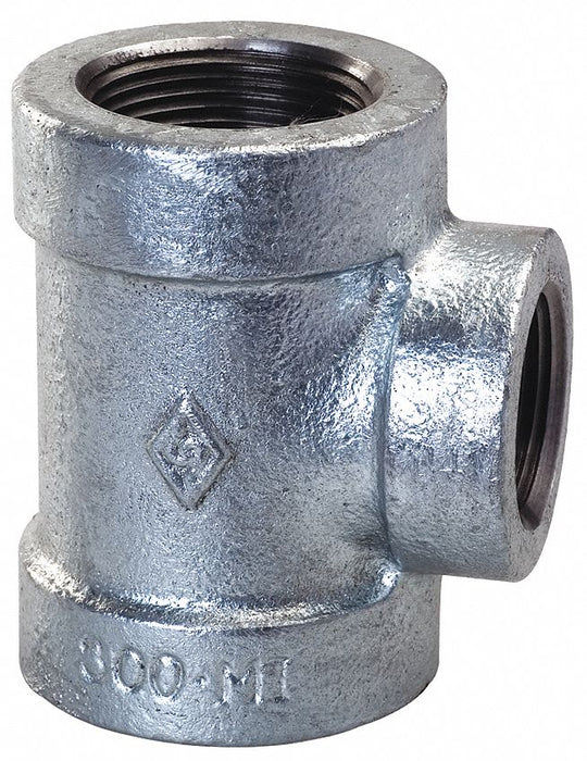 Reducing Tee Malleable Iron 3 x 3 x 2 in