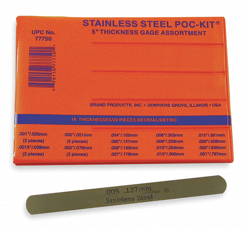 Feeler Gauge Set Dimension Type /Metric