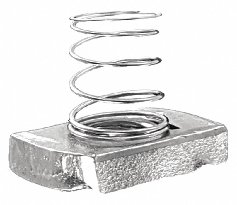 Spring Nut Steel Overall W 1 1/4in PK25