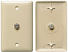 Video Wall Plate and Jack F Type Ivory