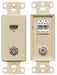 Wall Plate and Jack Cat 5e/F-Type Ivory