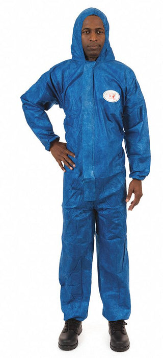 Hooded Coverall Elastic Blue M PK25