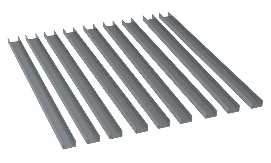 Bin Rail Accessory Kit Gray Steel