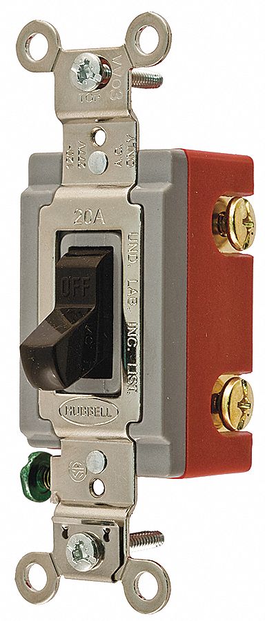 Wall Switch Brown 20 A Back Side 4-Way