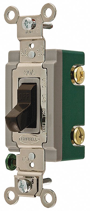 Wall Switch Brwn 30A Back Side SnglPole