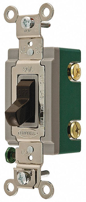 Wall Switch Brwn 30A Back Side DblPole