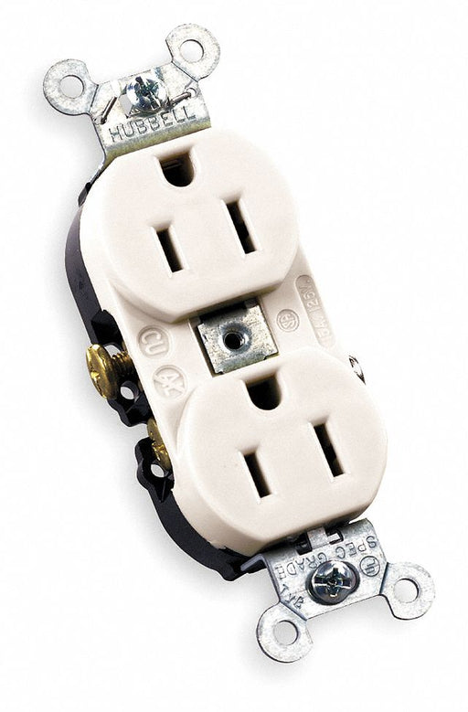 Receptacle White 15 A 2P3W Side 1PK