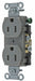 Receptacle Gray 15 A 2P3W Side 1PK