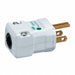 Straight Blade Plug White 15 A Hng 5-15P