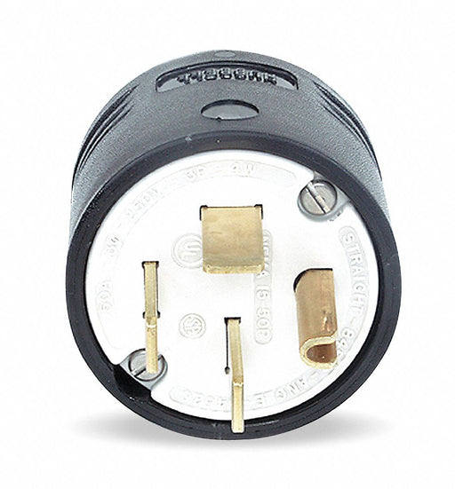 Straight Blade Plug Blk 50 A Stnd 15-50P